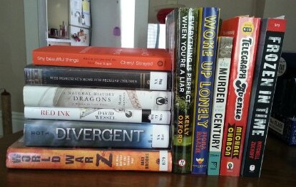 spring 2013 readathon book pile