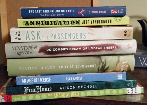 october 2014 readathon pile