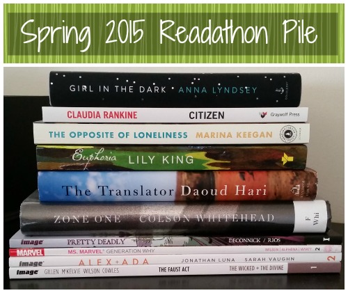 spring 2015 readathon pile